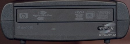 HP dvd-1040e - přední panel