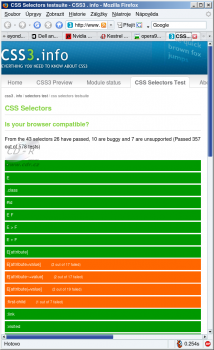 CSS Selectors test: Firefox 2.0.0.4