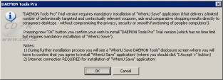 Daemon Tools Pro - Upozornění před instalací adwaru