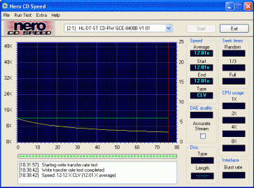 LG GCE-8400B CDspeed zápis CD-RW