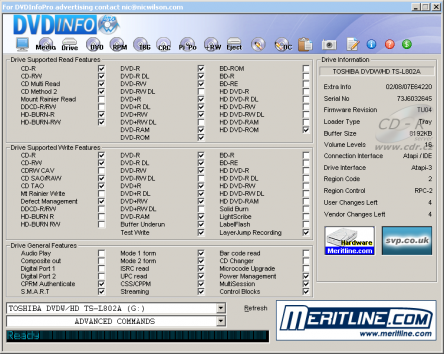 Toshiba TS-L802A - DVDinfo Pro