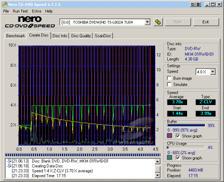 Toshiba TS-L802A - CDspeed zápis DVD-RW