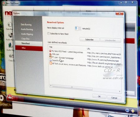 Nero 8 - StarSmart set RSS feed