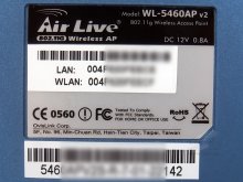 OvisLink WL-5460AP v2: Výrobní štítek