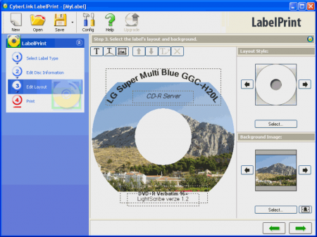 LG GGC-H20L - LightScribe: příprava námětu