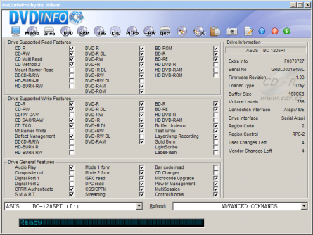 Asus BC-1205PT - DVDinfo Pro