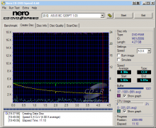 Asus BC-1205PT - CDspeed zápis DVD-RAM 5× bez verifikace