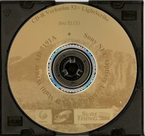 Optiarc AD-7191A - LigtScribe CD-R Verbatim 1 best bez ELCU