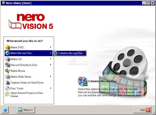 Nero Vision 5 - Editable Blu-ray Disc