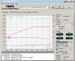 LG GH20NS10 - CDspeed zápis DVD-RAM 12× bez verifikace