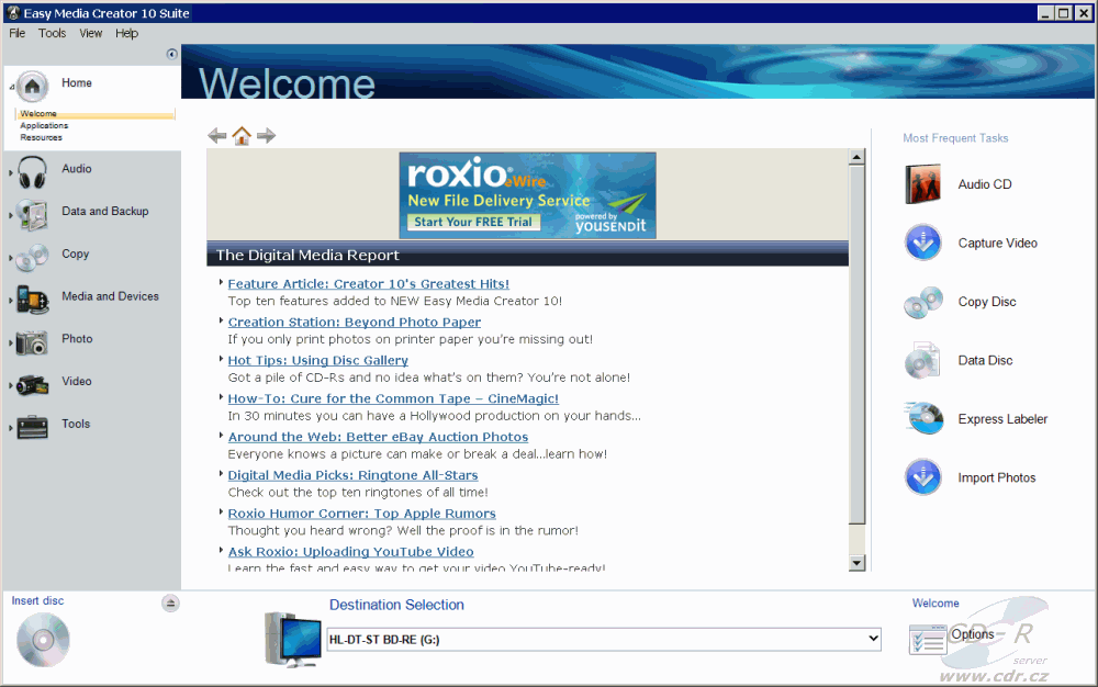 roxio easy media creator 10 free download