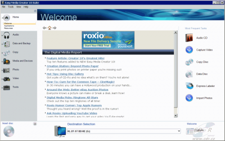 Easy Media Creator 10 - Suite welcome