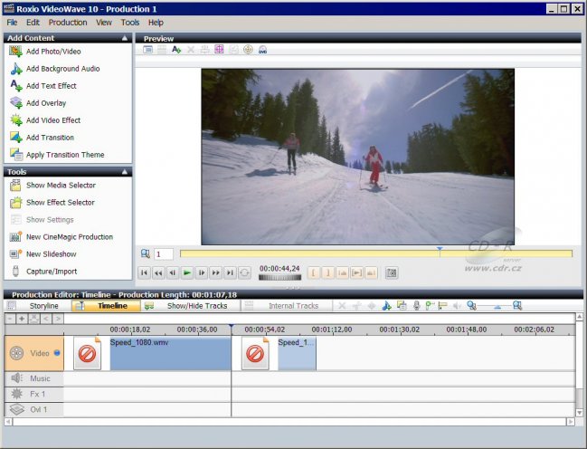 Easy Media Creator 10 - VideoWave editace HD videa