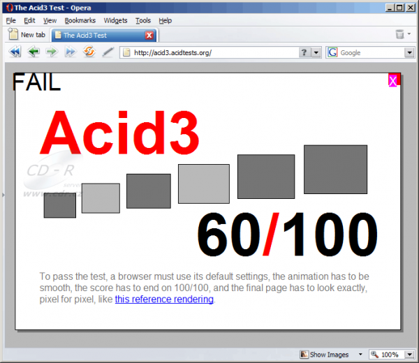 Acid3: Opera 9.50 beta