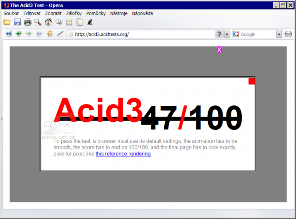 Acid3: Opera 9.25