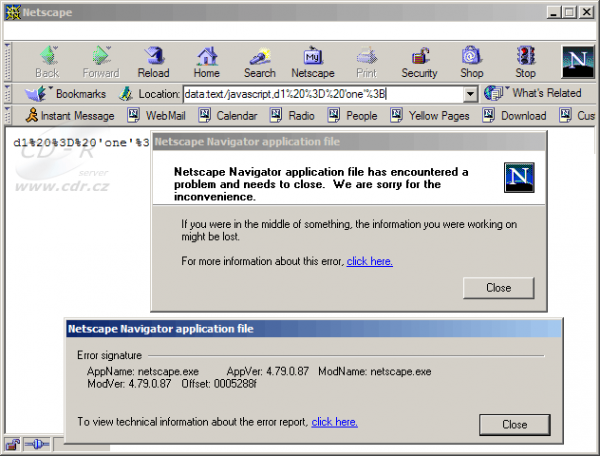 Acid3: Netscape Navigator 4.7 ;-)