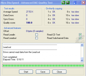 LiteOn DH20A3H - CDspeed Advanced DAE speed test