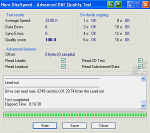 LiteOn DH20A4P - CDspeed Advanced DAE speed test