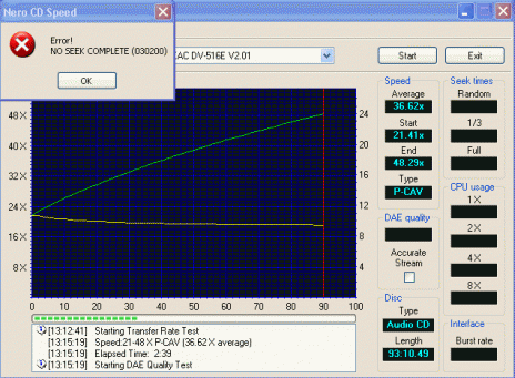 Teac DV-516E CDspeed audio CD-R 93min