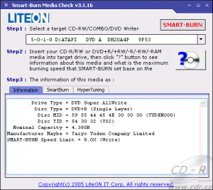 LiteOn DH20A4P - Smart-Burn info - rychlost bez HyperTuningu