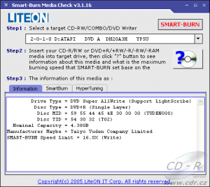 LiteOn DH20A3H - SmartBurn info - rychlost s HyperTuningem