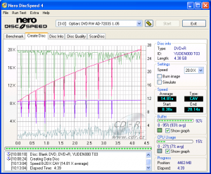 Optiarc AD-7203S - CDspeed zápis DVD+R 16×@20× TY