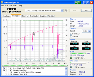 Samsung SH-S223F - CDspeed zápis DVD+R TY 16×@22×@16× sestava 2