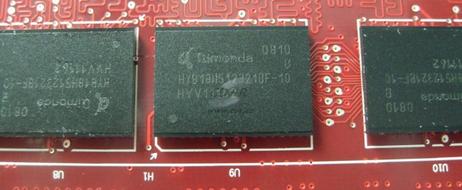ATI Radeon HD 4850 v testu: Radeon HD 4850, paměti Qimonda