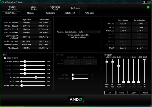 AMD OverDrive Utility - Advanced Clock Calibration