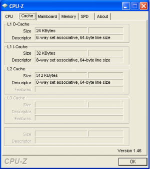 CPU-Z - Cache: Intel Atom 230