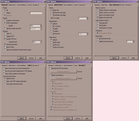 OpenOffice.org 3.0: export PDF