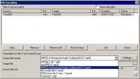 Nero File Encoding