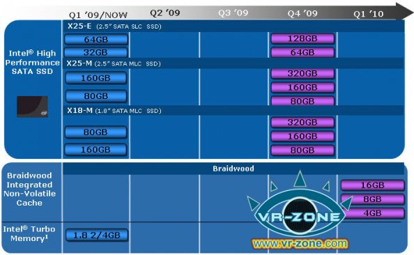 Intel SSD Roadmap - Q1 2009 - Q1 2010