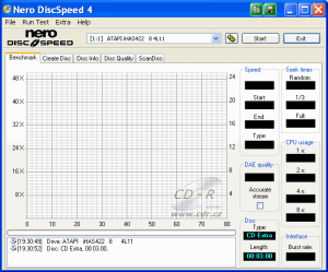 LiteOn iHAS422 - CDspeed čtení CD-DA CDS100