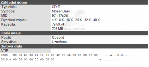 CDspeed - disc info