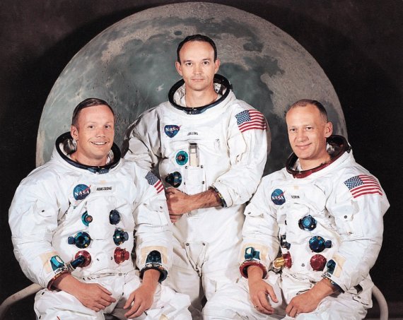 Apollo 11: zleva Neil Armstrong, Michael Collins, Buzz Aldrin