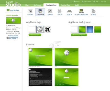 SUSE Studio - personalize