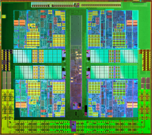 Procesor AMD Athlon II X4 - snímek čipu