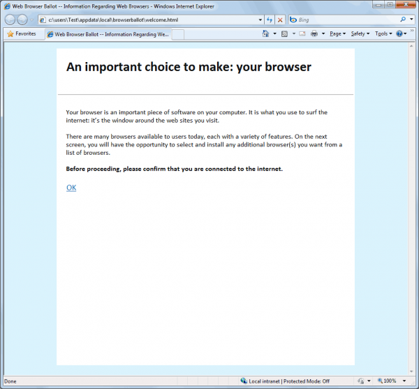 Informace o Web browser ballot screen