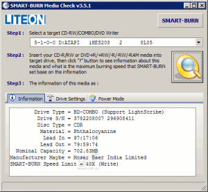 LiteOn iHES208 - Smart Burn information