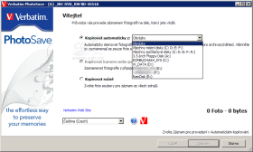 Verbatim PhotoSave DVD: Výber zdroje s daty