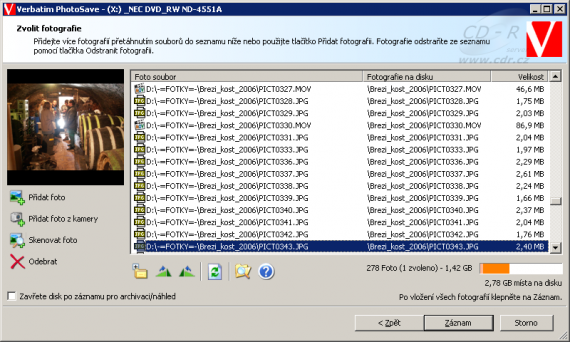 Verbatim PhotoSave DVD: Vybrané fotky