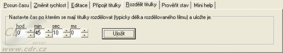 Čas pro rozdělení titulků