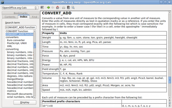 OpenOffice.org 3.2 - Calc - CONVERT_ADD