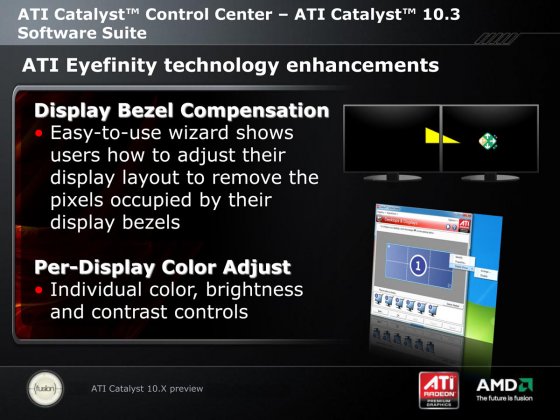 Prezentace ATI Catalyst 10.3 - Display Bezel Compensation, Per-Display Color Adjust