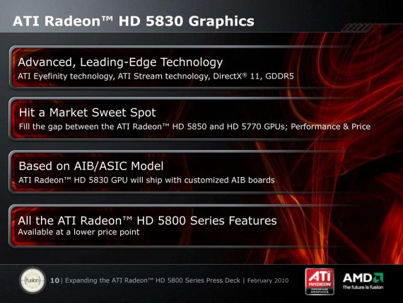 ATI Radeon HD 5830 - popis základních vlastností