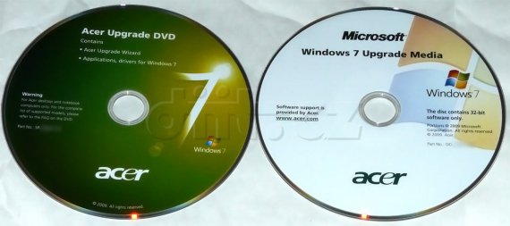 Acer Windows 7 Upgrade kit - média
