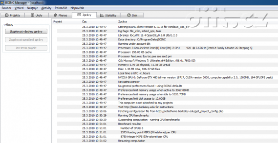 GeForce GTX 480: BOINC