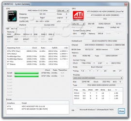 AMD Athlon II X2 240e @3,7 GHz (HWiNFO32)