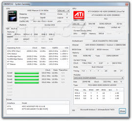 AMD Phenom II X4 905e @3,3 GHz (HWiNFO32)
